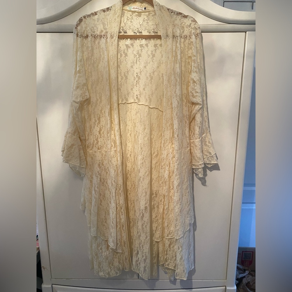 The Shabby Tree Cream Lace Kimono Cardigan